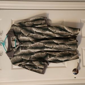 RESERVED - Bamboo Cay Men's Polo / Dress Hawaiian Shirt - Size L